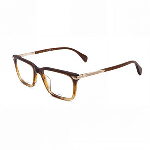 Rag & Bone Rnb7043 Brown Rectangle Eyeglasses for Men, Acetate frame