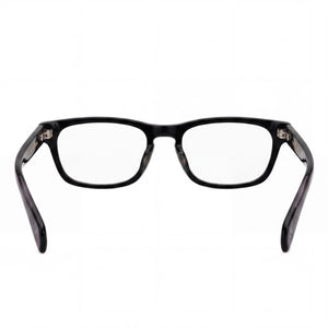 Rag & Bone RNB7045 Rectangle Eyeglasses Men — side view, Black Acetate temples
