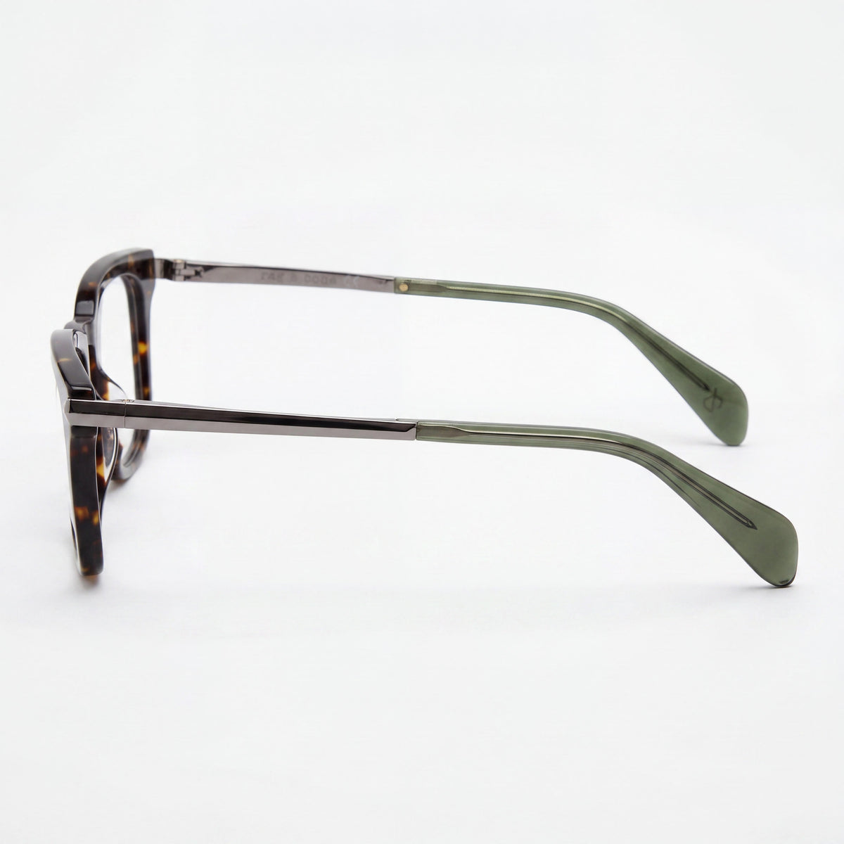 Rag & Bone Rnb7048 Havana Khaki Rectangle Eyeglasses for Men, 48mm, Photo 2