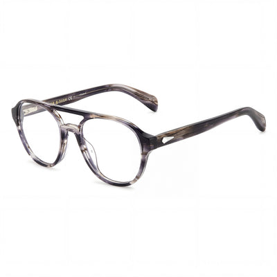 Rag & Bone Rnb7049/g Gray Round Eyeglasses for Women, Acetate frame