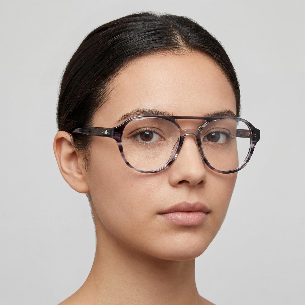 Rag & Bone Rnb7049/g Gray Round Eyeglasses for Women, Acetate 51mm, Photo 3