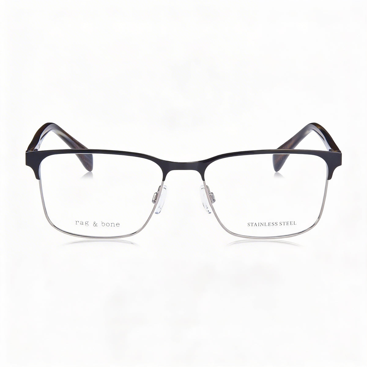 Rag & Bone Rnb7051/g Black Rectangle Eyeglasses for Men, 56mm, Photo 2