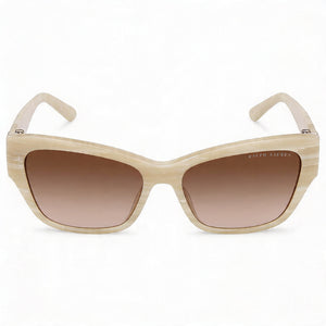 Ralph Lauren 0RL8206U Rectangle Sunglasses for Women — front view, Beige frame