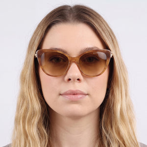 Ralph Lauren Cat Eye Sunglasses for Women — interior view, Glass lens detail