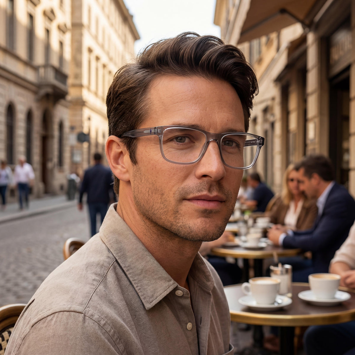 Gafas graduadas Ralph Lauren Ph2223 en gris transparente para hombre, 58 mm, Photo 6
