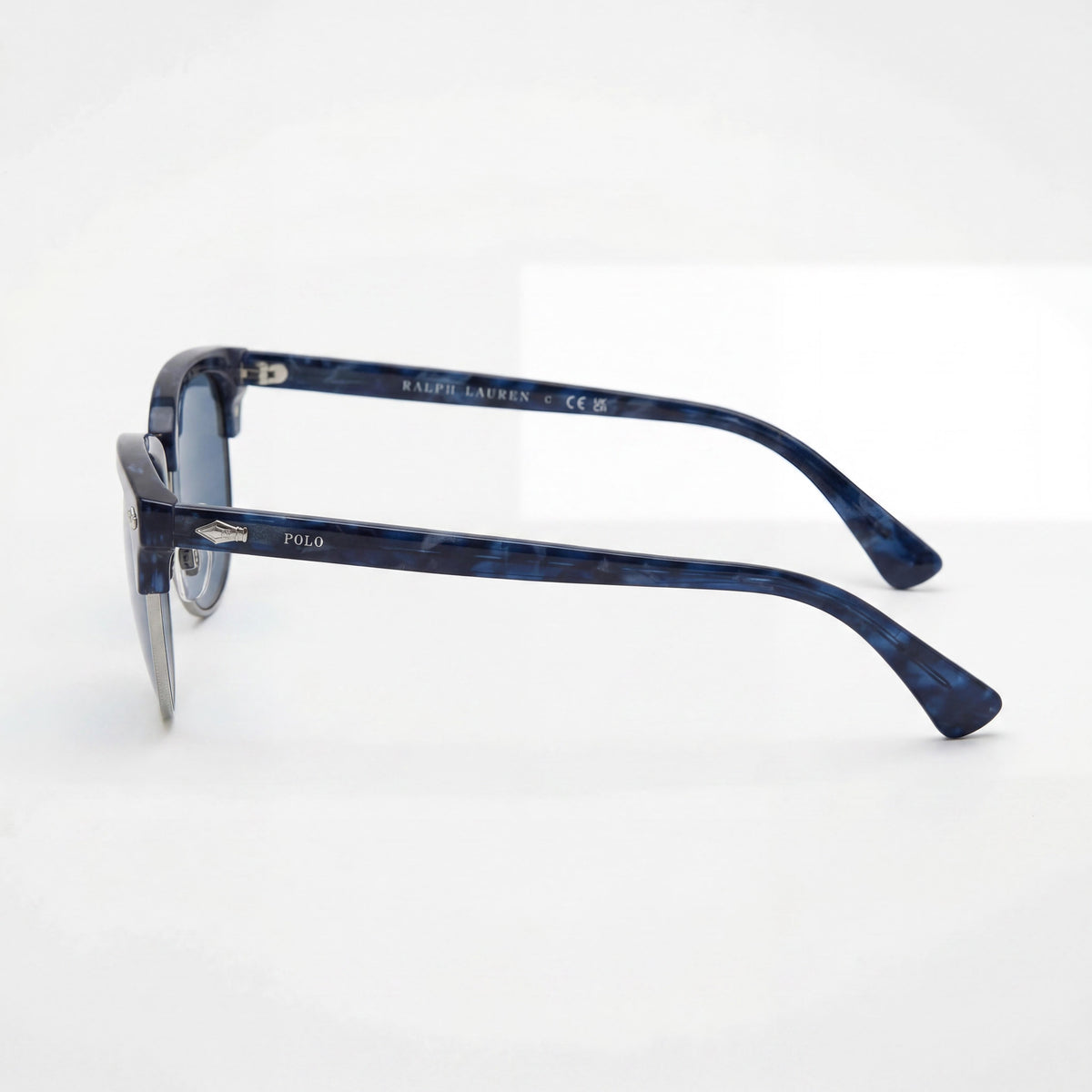 Ralph Lauren Ph4217 Shiny Blue Havana Round Sunglasses for Men, 53mm, Photo 3