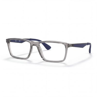 Ray-Ban 0RX7056 Blue Rectangle Eyeglasses for Unisex, Plastic frame