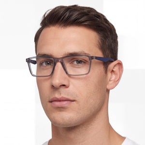 Ray-Ban 0RX7056 Rectangle Eyeglasses for Men — interior view, Standard Plastic demo lenses