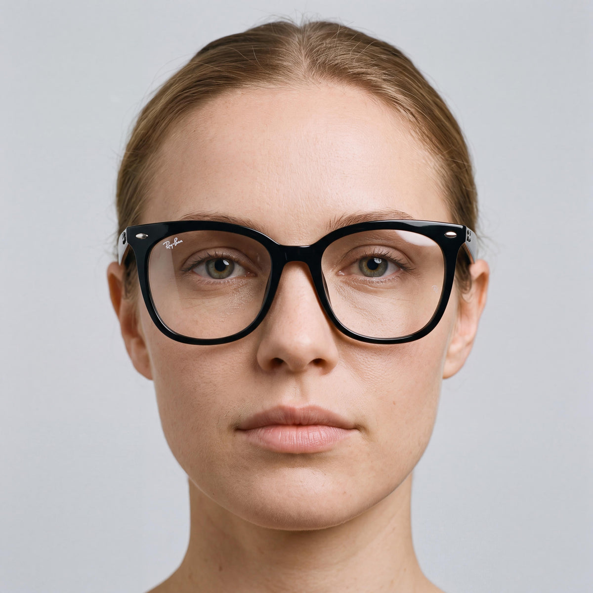 Gafas graduadas Ray-Ban Rx4379vd rectangulares negras para mujer, 53 mm, Photo 3