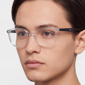 Ray-Ban RY1598 Square Eyeglasses for Unisex — interior view, Plastic demo lenses