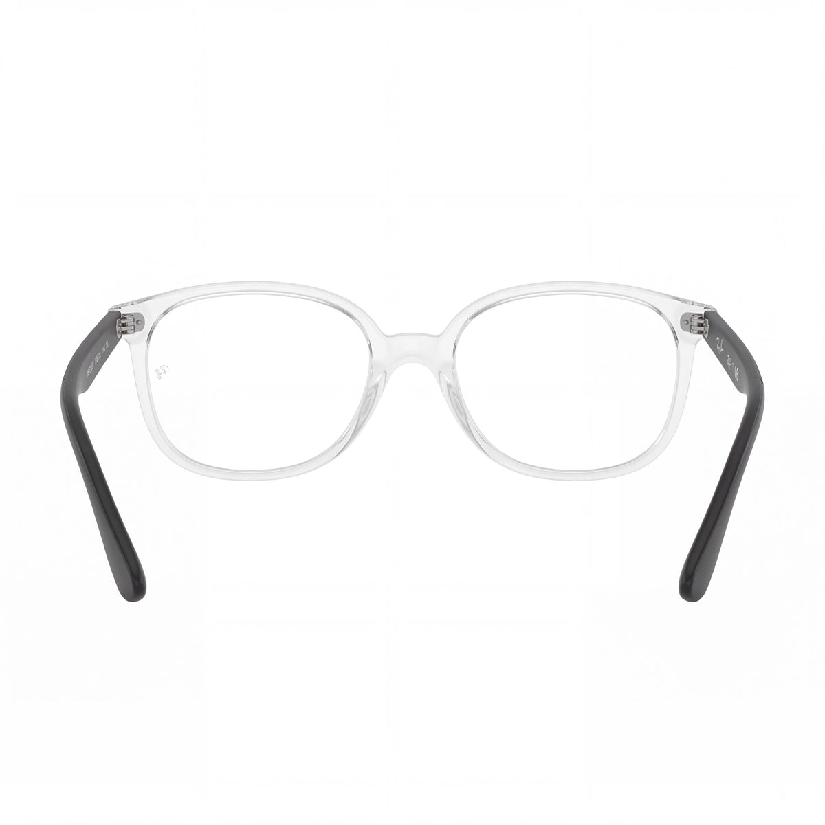 Montura de gafas graduadas Ray-Ban RY1598 para niños unisex, con material de propionato en color negro transparente, lentes de 49 mm, Photo 3