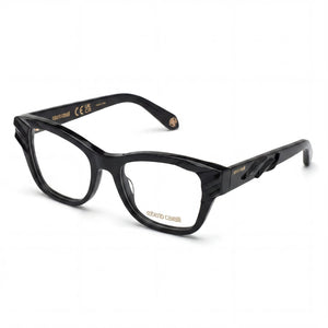 Roberto Cavalli Black Butterfly Eyeglasses Unisex, White Glass demo lenses