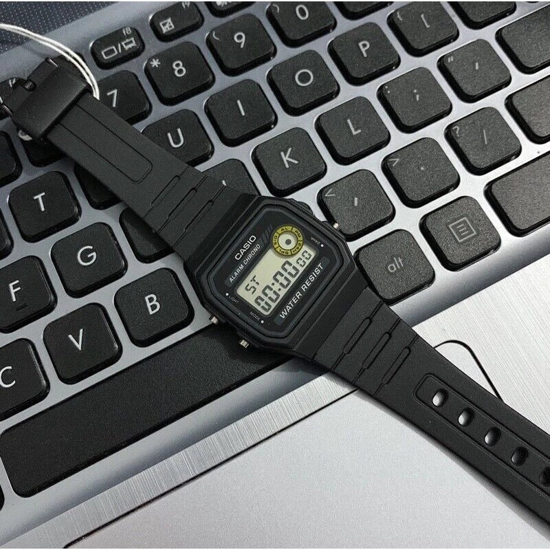 Casio Men's 8 Core Digital Quartz Watch, Black Resin Strap