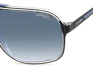 Carrera Grand Prix 3 Unisex Oversized Rectangle Black/Blue Sunglasses