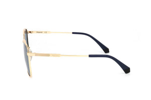 Polaroid Men's Gold Double Bridge Aviator Sunglasses - buy online