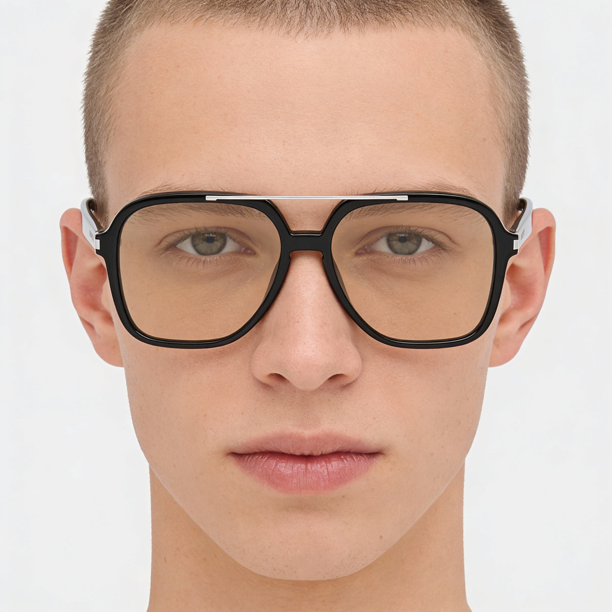 Gafas de sol unisex Saint Laurent SL 545 cuadradas, negro-negro-amarillo, 58 mm, Photo 3