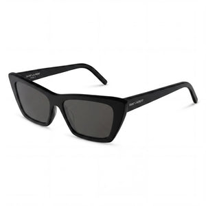 Saint Laurent Classic Black-Gray Cat Eye Sunglasses for Women, Black-Gray lens