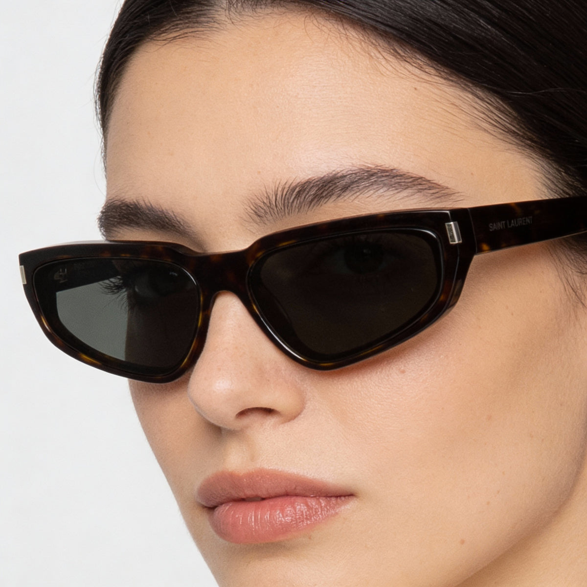 Saint Laurent Havana Havana Grey Cat Eye Sunglasses for Women, 61mm, Photo 4