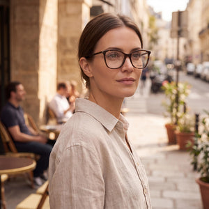 Saint Laurent JERRY SL 478 Havana Eyeglasses Women — lifestyle wear, open-plan offices and shared desks