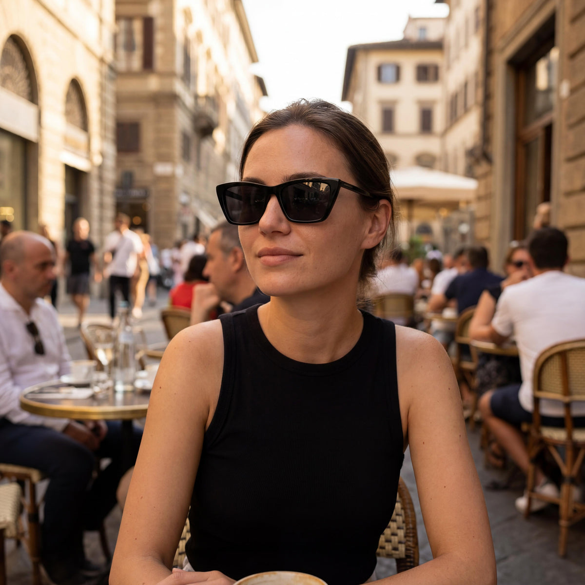 Gafas Minimalistas Clásicas Negras Saint Laurent para Mujer, 54mm, Photo 4