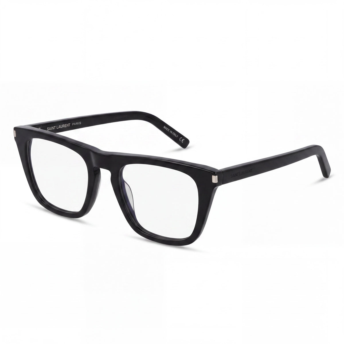 Saint Laurent SL 343 Black Square Eyeglasses Unisex, 53mm, Photo 1