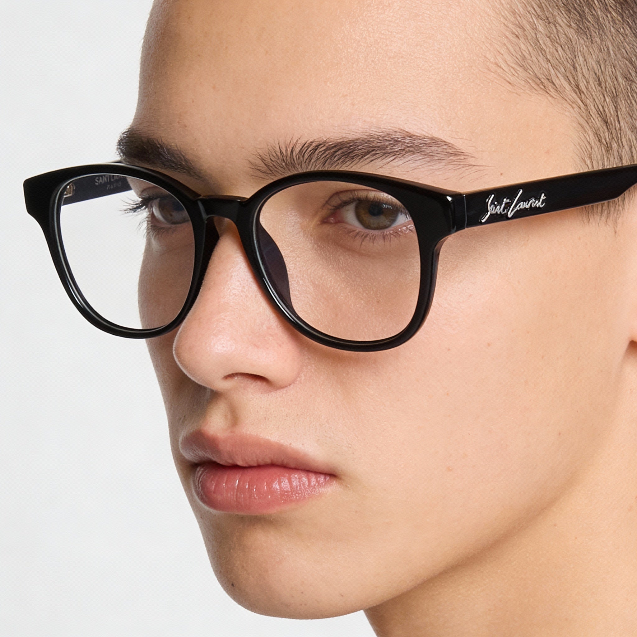 Gafas redondas unisex Saint Laurent SL 399 001 53 Negras, Photo 3