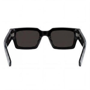 Saint Laurent Sl 572-001 Rectangle Sunglasses Unisex — side view, Non-Polarized Black Crystal Grey lens