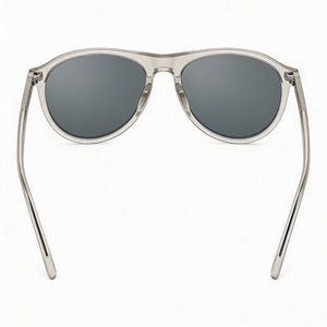 Saint Laurent SL 667 Aviator Sunglasses Unisex — side view, Non-Polarized Beige-Silver lens
