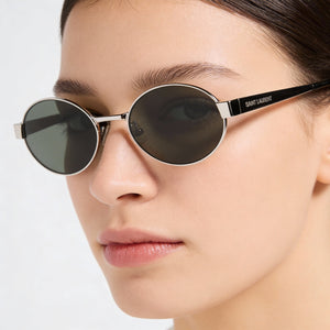 Saint Laurent SL 692 Round Sunglasses for Women — interior view, Non-Polarized lens detail