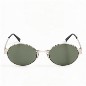 Saint Laurent SL 692 Round Sunglasses Women — side view, Non-Polarized Silver-Grey lens