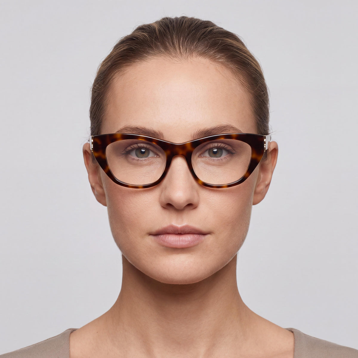 Saint Laurent SL M80 Havana Oval Eyeglasses for Women, 52mm, Photo 4