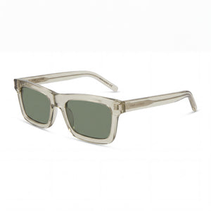 Saint Laurent SL461BETTY Gray Rectangle Sunglasses for Women, Solid Green lens