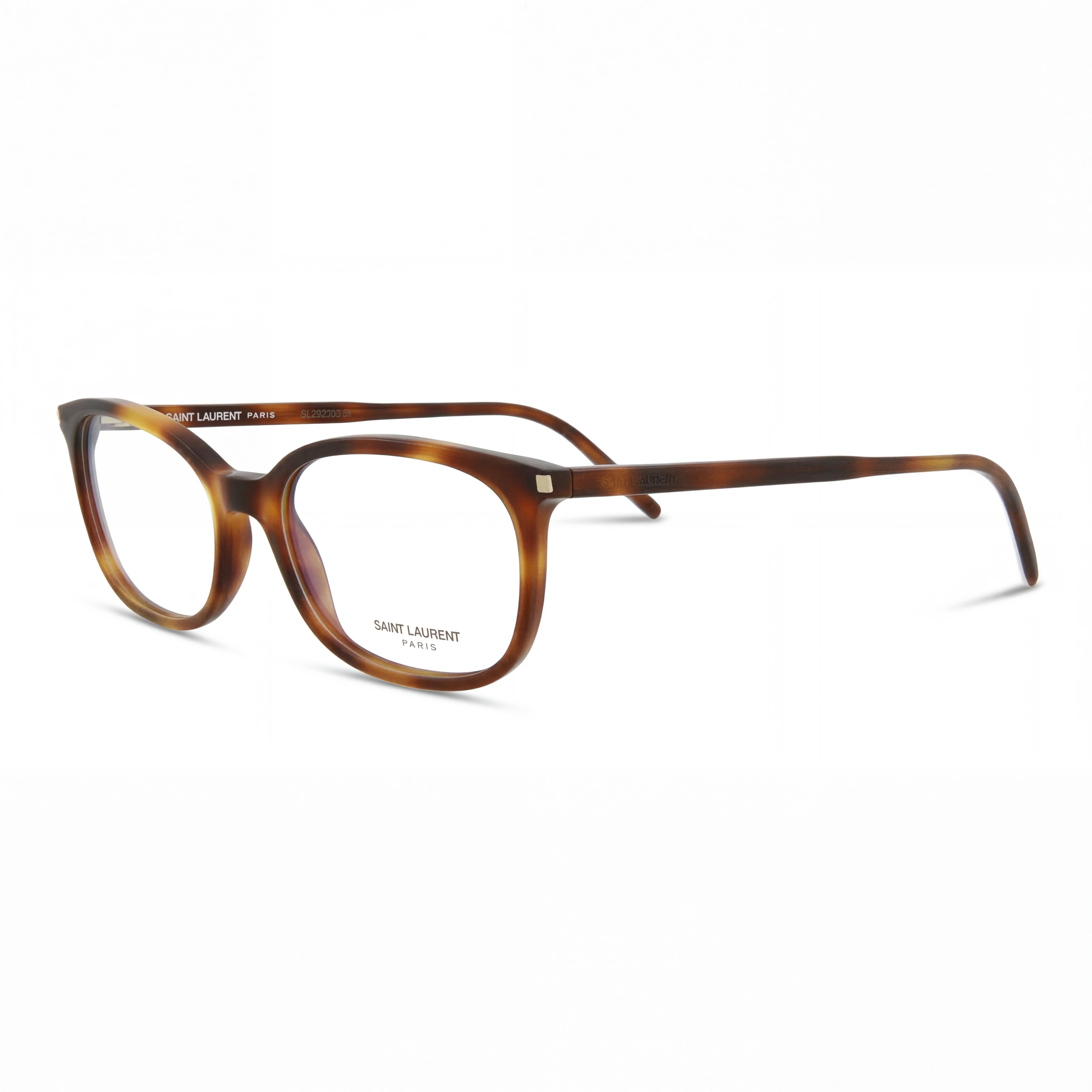 Saint Laurent Square/Rectangle Brown Square Eyeglasses for Women, 53mm, Photo 1