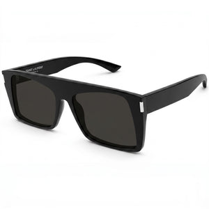 Saint Laurent Wayfarers Black Rectangle Sunglasses for Women, Black lens
