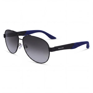 Salvatore Ferragamo Sf275sn Black Aviator Sunglasses Unisex, Matte Black lens