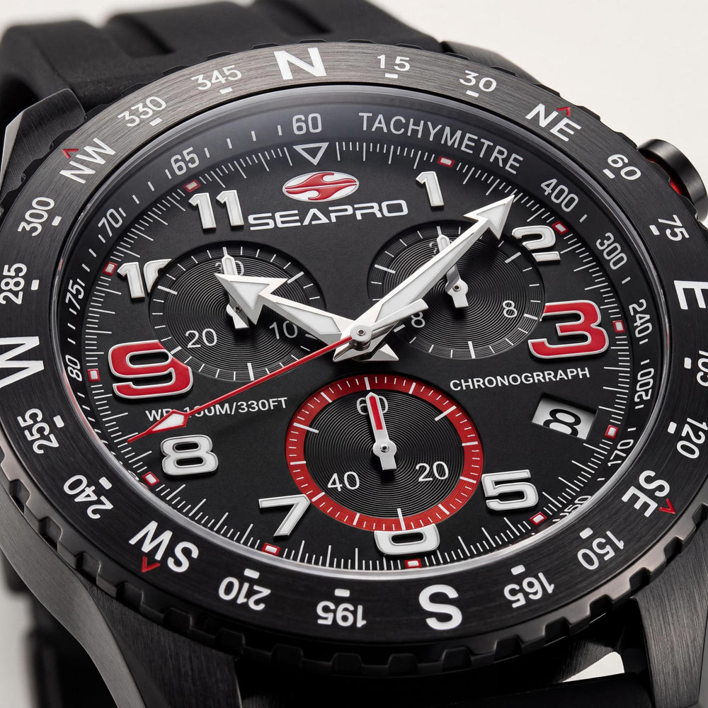 Seapro Men's Watch — front view, Quartz movement
