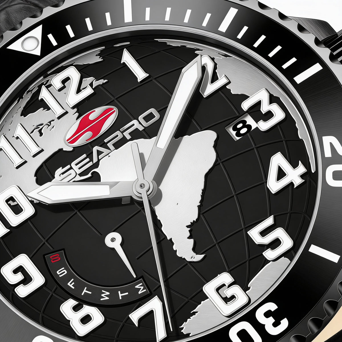 Seapro Men's Watch, Black Dial Stainless Steel 40mm, Photo 2