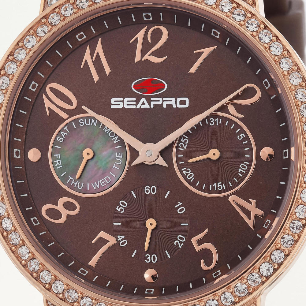 Seapro Women's Watch — front view, Quartz movement 37mm