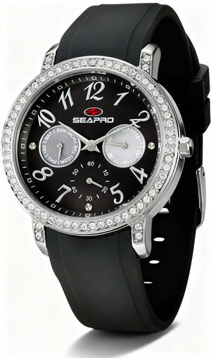 Seapro Casual SP4413 Grey Dial Stainless Steel Women Watch, 52mm