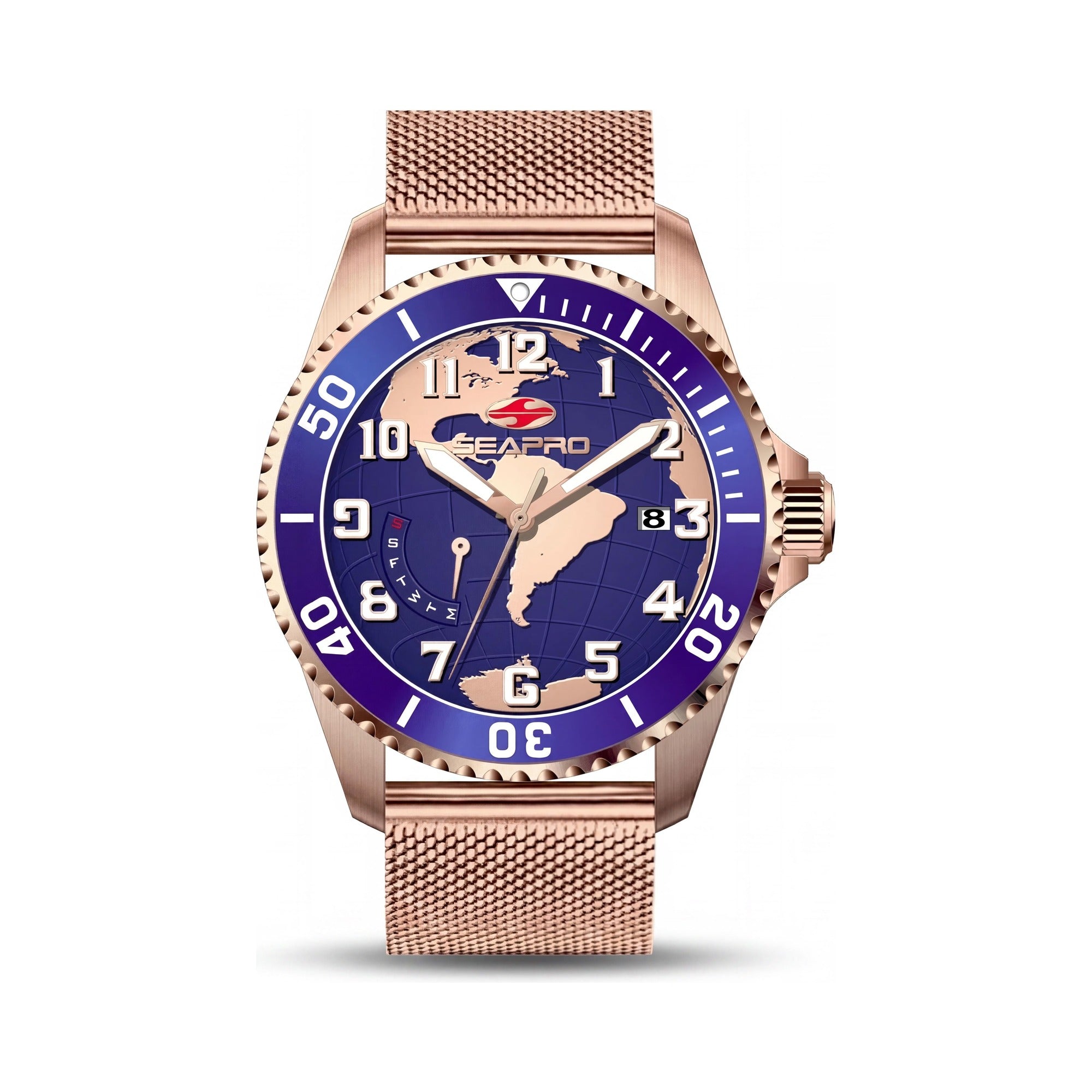 Seapro Men's Watch, Blue Dial Stainless Steel 42mm, Photo 1