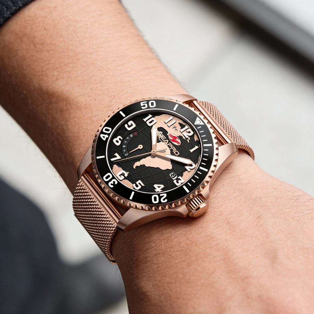 Seapro Men's Watch — side view, Stainless Steel case 40mm