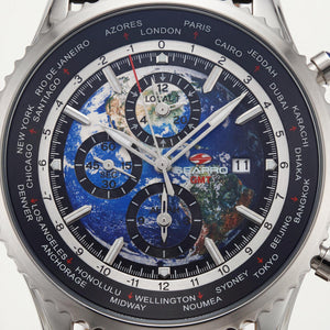 Seapro Meridian World Timer Men's Watch — front view, Quartz movement 40mm
