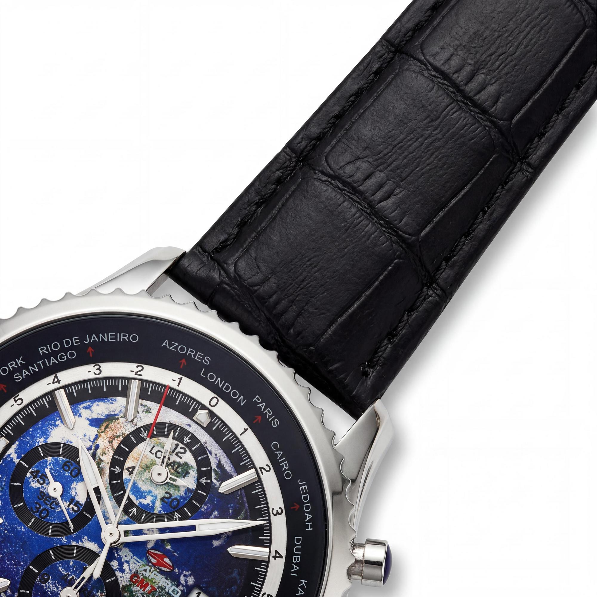 Seapro Meridian World Timer Men's GMT Watch, Blue Dial 40mm, Photo 3