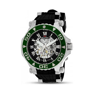 Seapro Modern Black Dial Stainless Steel Men's Watch, 50mm