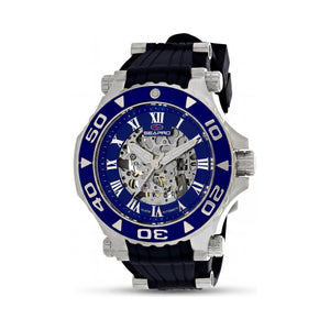 Seapro Modern Blue Dial Stainless Steel Men's Watch, 50mm