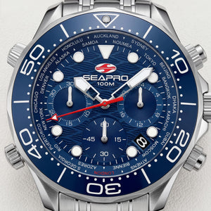 Seapro Modern Men's Watch — front view, Quartz movement 44mm