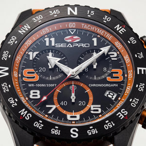 Seapro Men's Watch — front view, Quartz movement 40mm