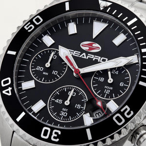 Seapro Men's Watch — front view, Quartz movement 43mm