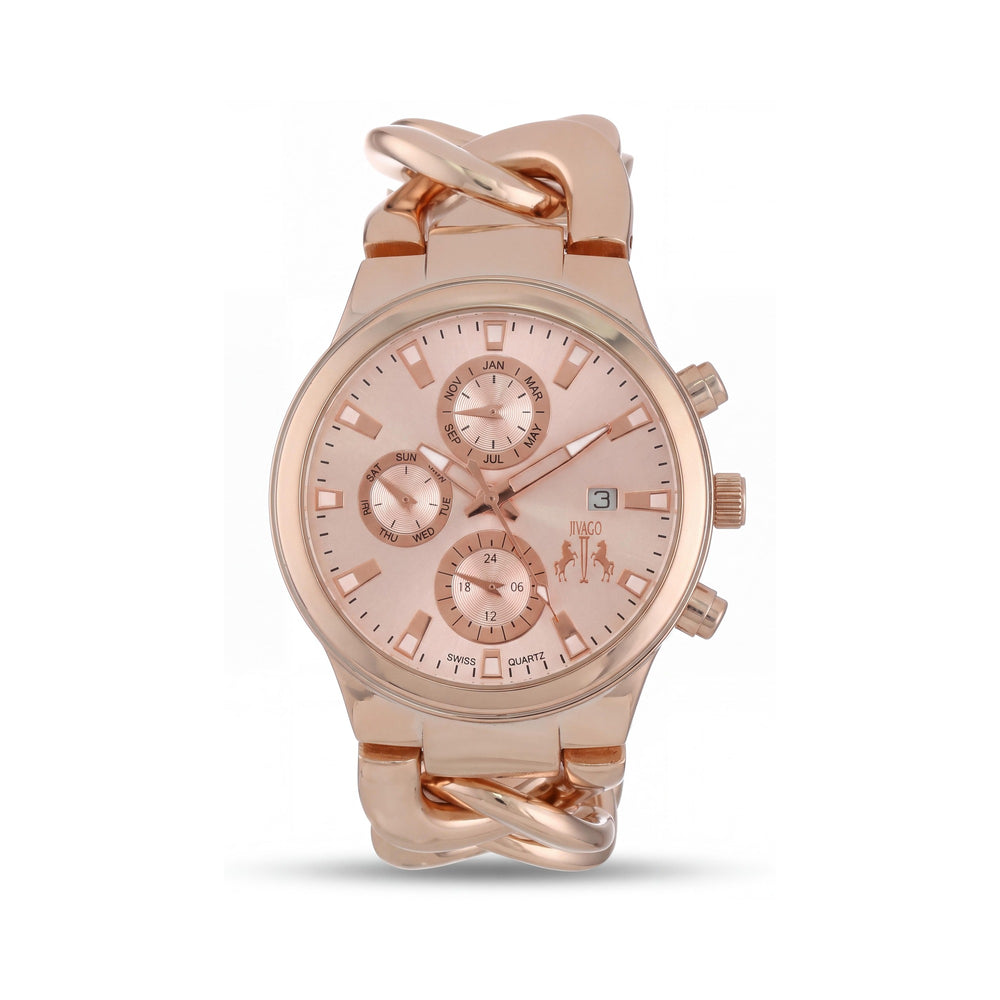 Seiko JV1224 Pink Stainless Steel Women's Watch, 40mm