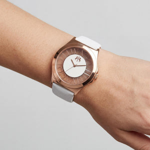 Seiko Women's Watch — dial detail, White Analog display